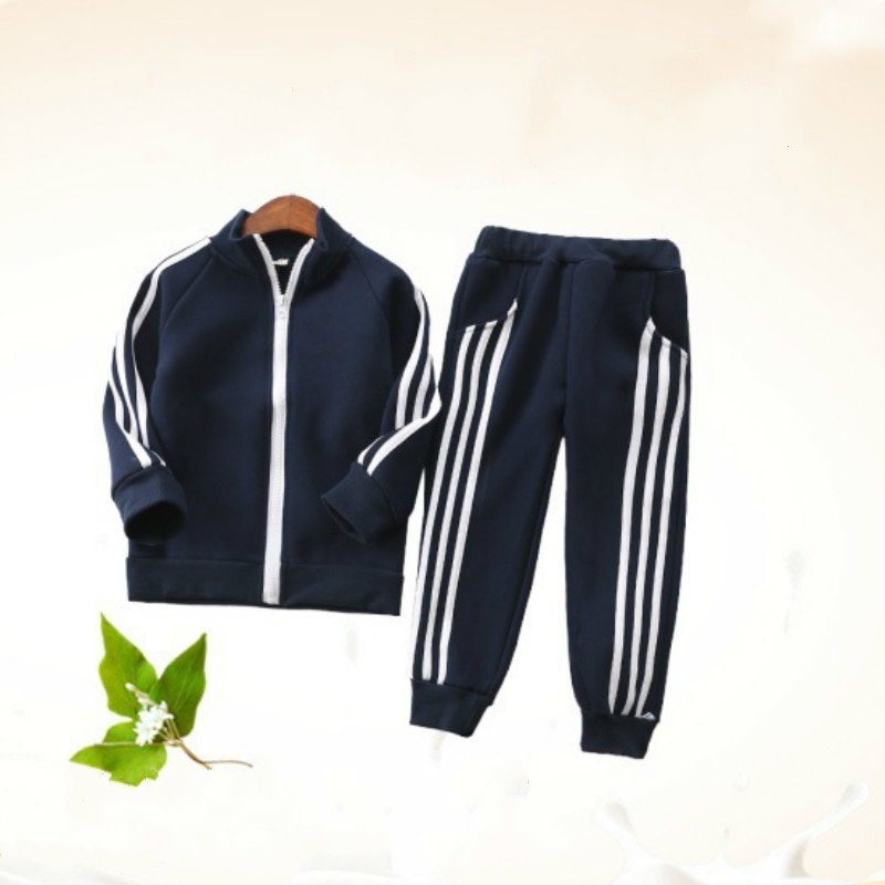Children’s Clothing 2020 Autumn and Winter Long-sleeved Plus Velvet Boys and Girls Zipper Casual Suit Two-piece Sports Set Children's Clothing 2020 Autumn and Winter Long-sleeved Plus Velvet Boys and Girls Zipper Casual Suit Two-piece Sports Set