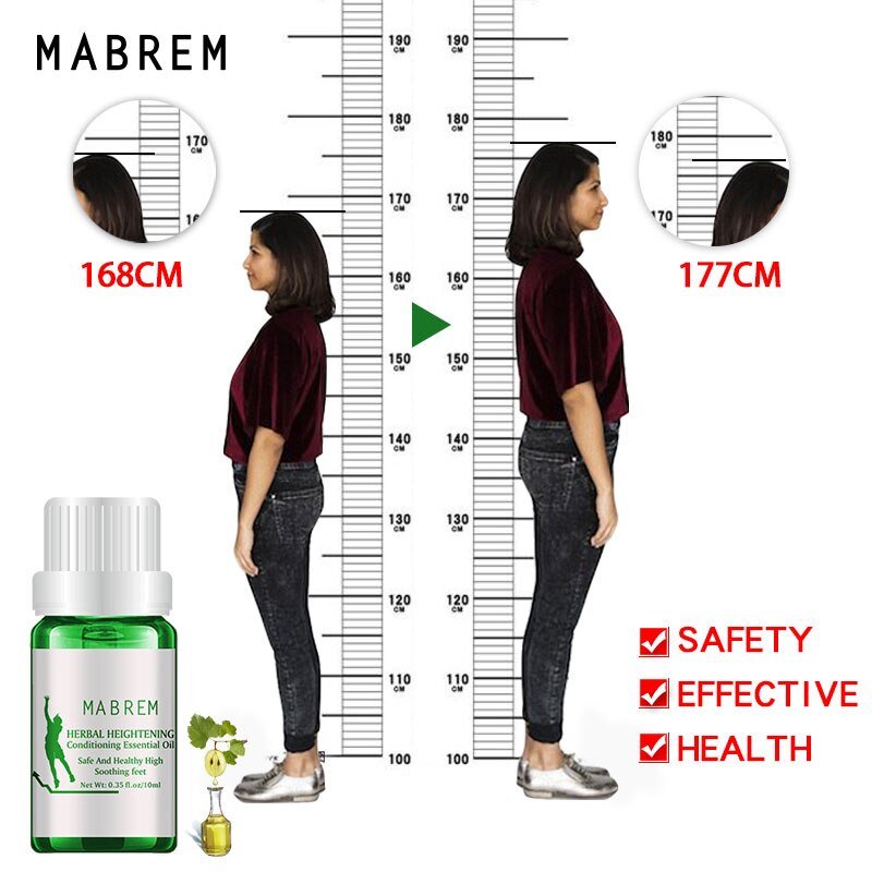 Mabrem Hoogte Verhogen Olie Conditioning Body Groeien Groter Kruiden Etherische Oliën Rustgevende Voet Bevorderen Bone Groei Massage Oil10ml