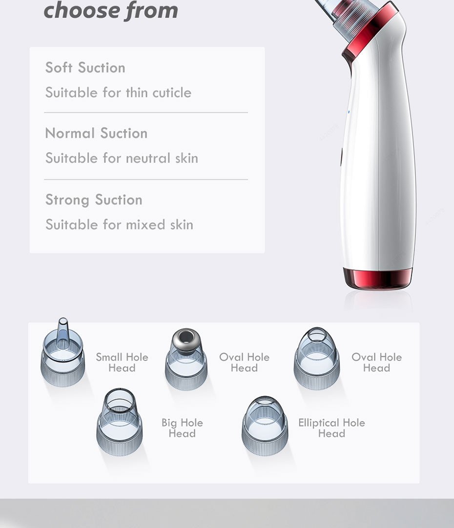 Comedondrukker Gezicht Deep Neus Cleaner T Zone Porie Acne Puistje Removal Vacuüm Zuig Facial Diamant Schoonheid Schone Huid Tool