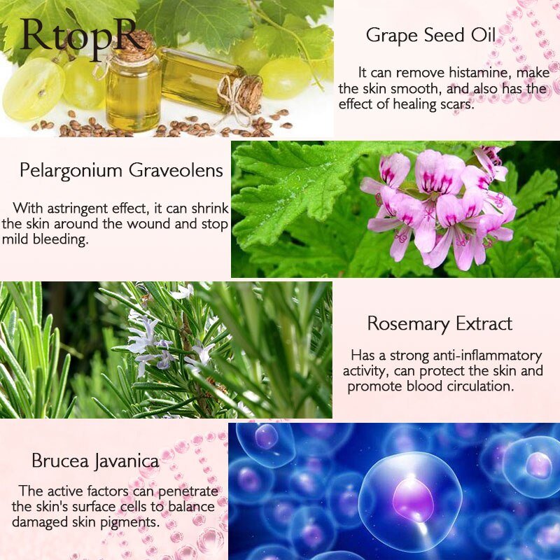 Rtopr Acne Litteken Striae Remover Crème Huid Reparatie Gezichtscrème Acne Vlekken Acne Behandeling Mee-eter Whitening Cream Huidverzorging