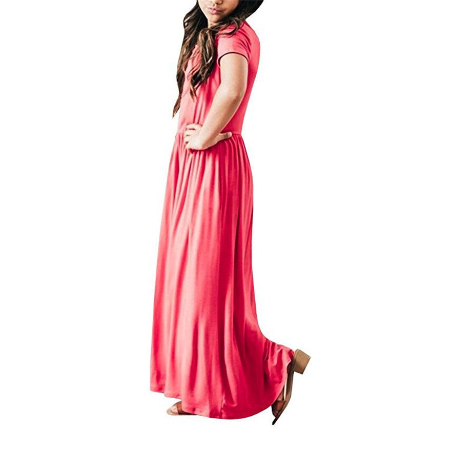 Kids Dresses For Girls Toddler Baby Girls Striped Beach Strap Clothes Long Dress Bohemian Children Party Beachwear Dress Outfits