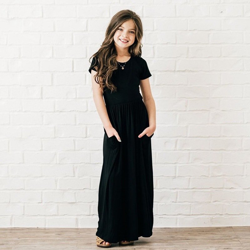 Kids Dresses For Girls Toddler Baby Girls Striped Beach Strap Clothes Long Dress Bohemian Children Party Beachwear Dress Outfits