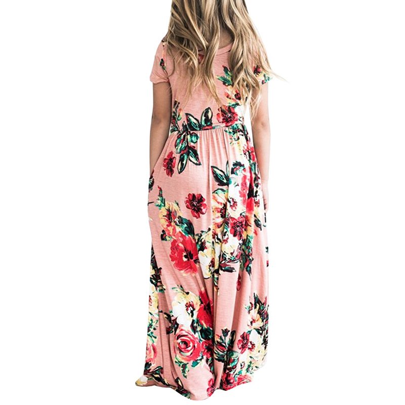 Kids Dresses For Girls Toddler Baby Girls Striped Beach Strap Clothes Long Dress Bohemian Children Party Beachwear Dress Outfits