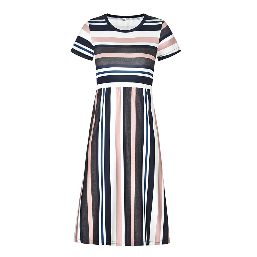 Kids Dresses For Girls Toddler Baby Girls Striped Beach Strap Clothes Long Dress Bohemian Children Party Beachwear Dress Outfits