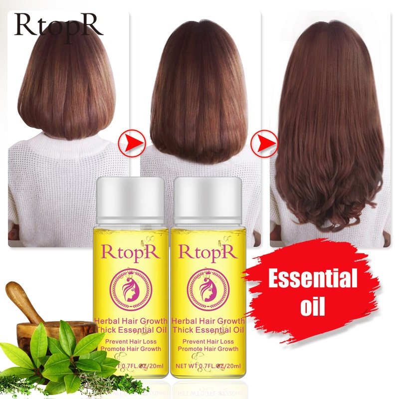 20ml Hair Growth Thick Essential Oil Hair Loss Scalp Care Treatment Herb Hair Care Repair Bright Essential Oil  for Men Women