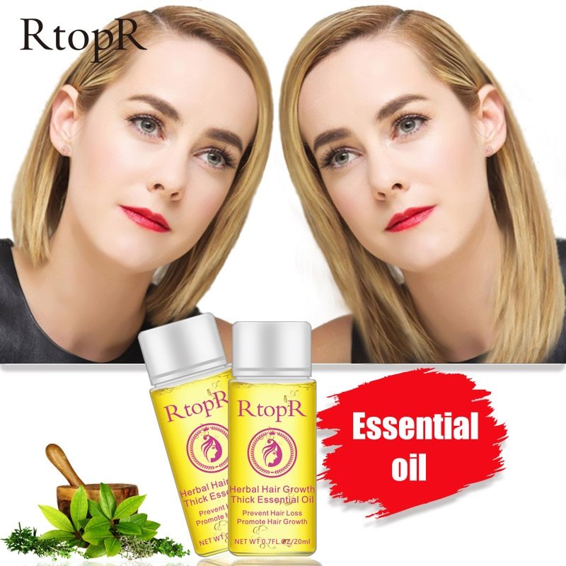 20ml Hair Growth Thick Essential Oil Hair Loss Scalp Care Treatment Herb Hair Care Repair Bright Essential Oil  for Men Women