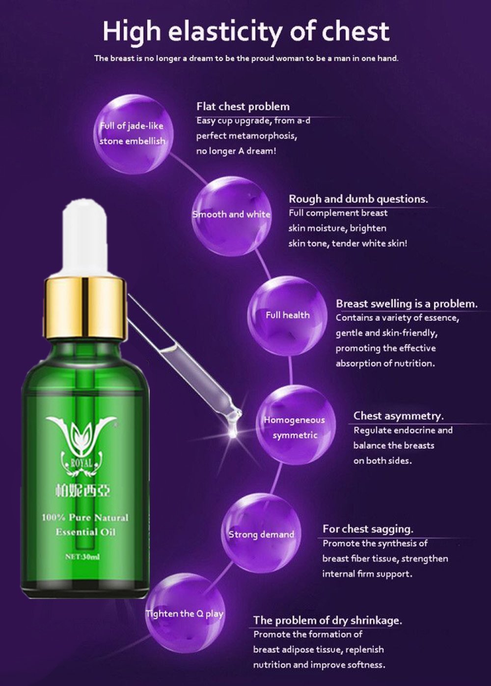Breast Enlargement Essential Oil Frming Enhancement Breast Enlarge Big Bust Enlarging Bigger Chest Massage Breast Enlargement