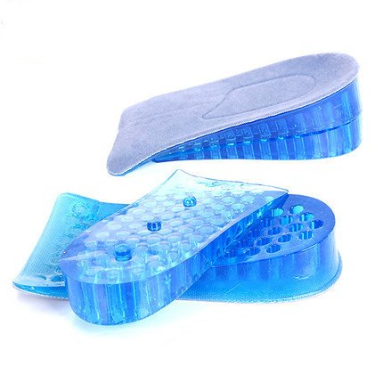 1 Pair  Fashion Hot Selling Durable Comfy Unisex Women Men Silicone Gel Lift Height Increase Shoe Insoles Heel Insert Pad