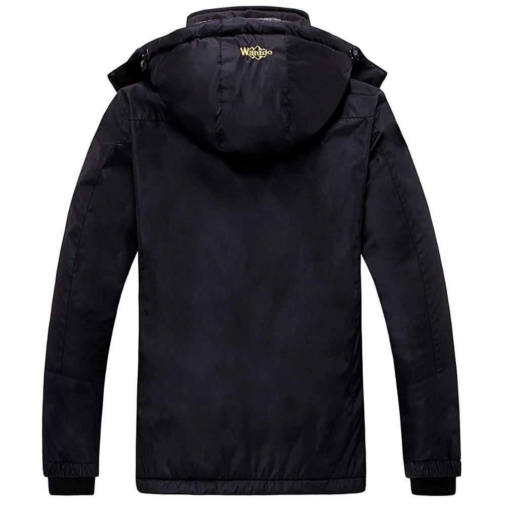 Wantdo Men Winter Coat Warm Ski Jacket Waterproof With Removable Hood