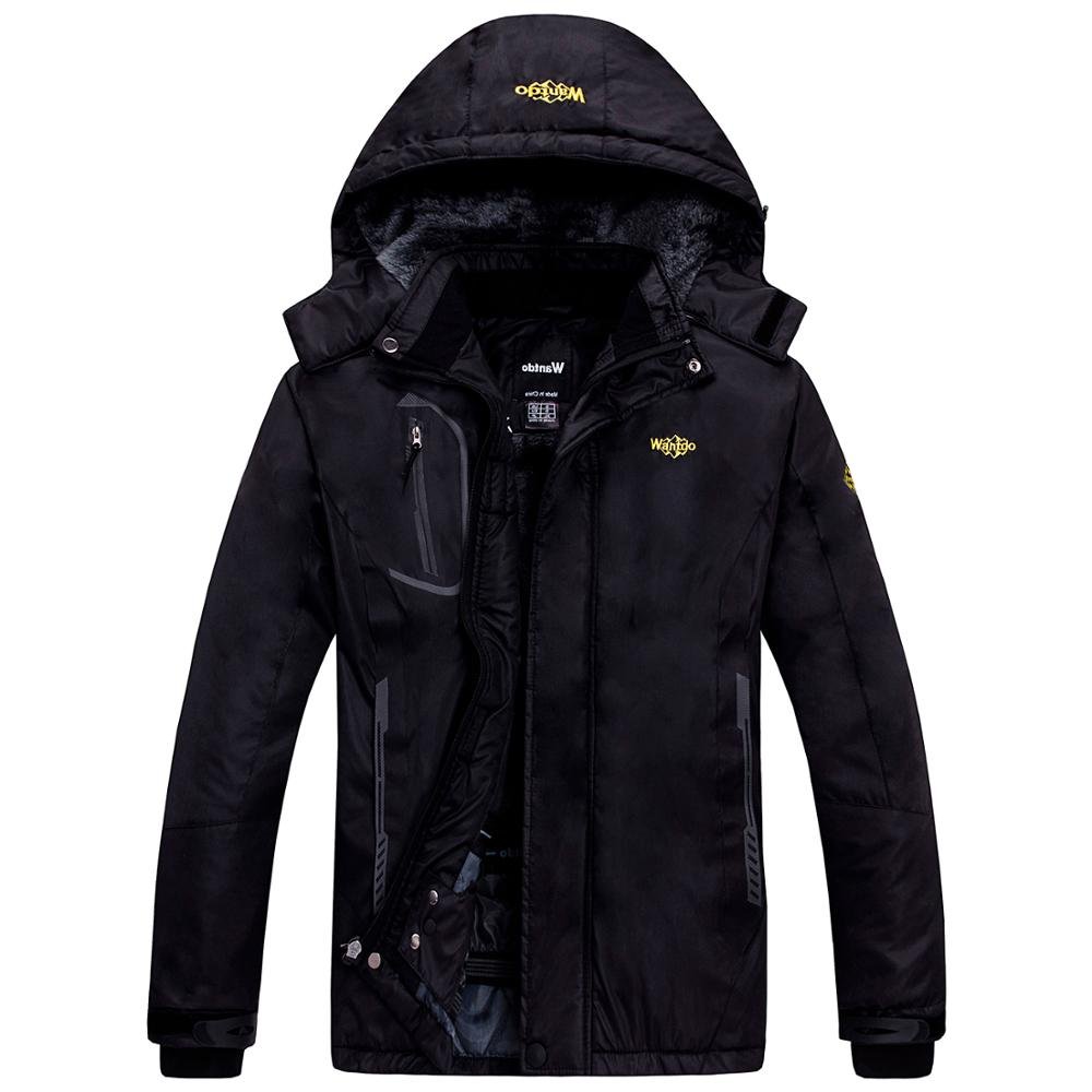 Wantdo Men Winter Coat Warm Ski Jacket Waterproof With Removable Hood