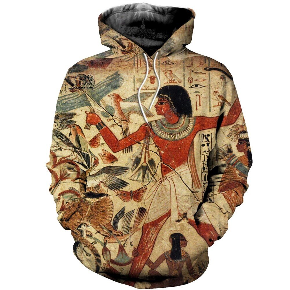 PLstar Cosmos 2020 New Fashion 3D  harajuku streetwear Ancient Egypt Pharaoh God Anubis hours zip/Hoodie/Sweatshirt/Jacket -b5
