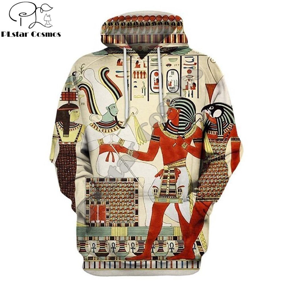 Ancient Egypt Men Hoodie Horus Egyptian God 3d Printed Harajuku Fashion Hooded Sweatshirt Street Jacket Unisex hoodies