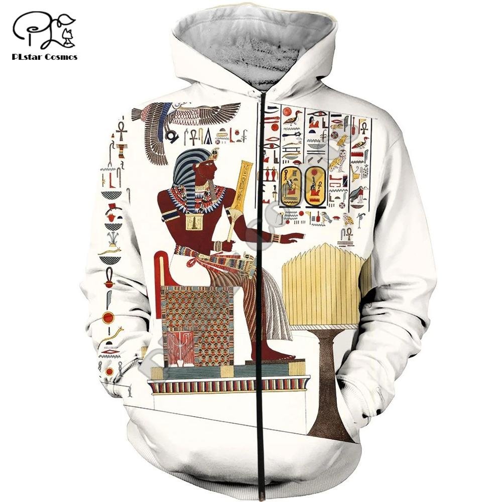 2020Newest Mysterious Totem Retor Horus Ancient Horus God Eye of Egypt Pharaoh Anubis 3DPrint Zip/Hoodies/Sweatshirts/Jacket N-9