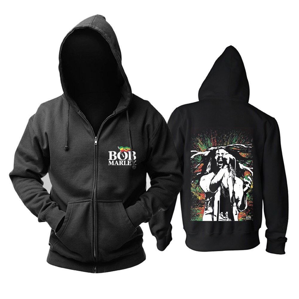 7 designs Bob Marley zipper Sweatshirt Rock Vintage hoodies brand shell jacket sudadera Punk fleece Reggae musician jazz R&B