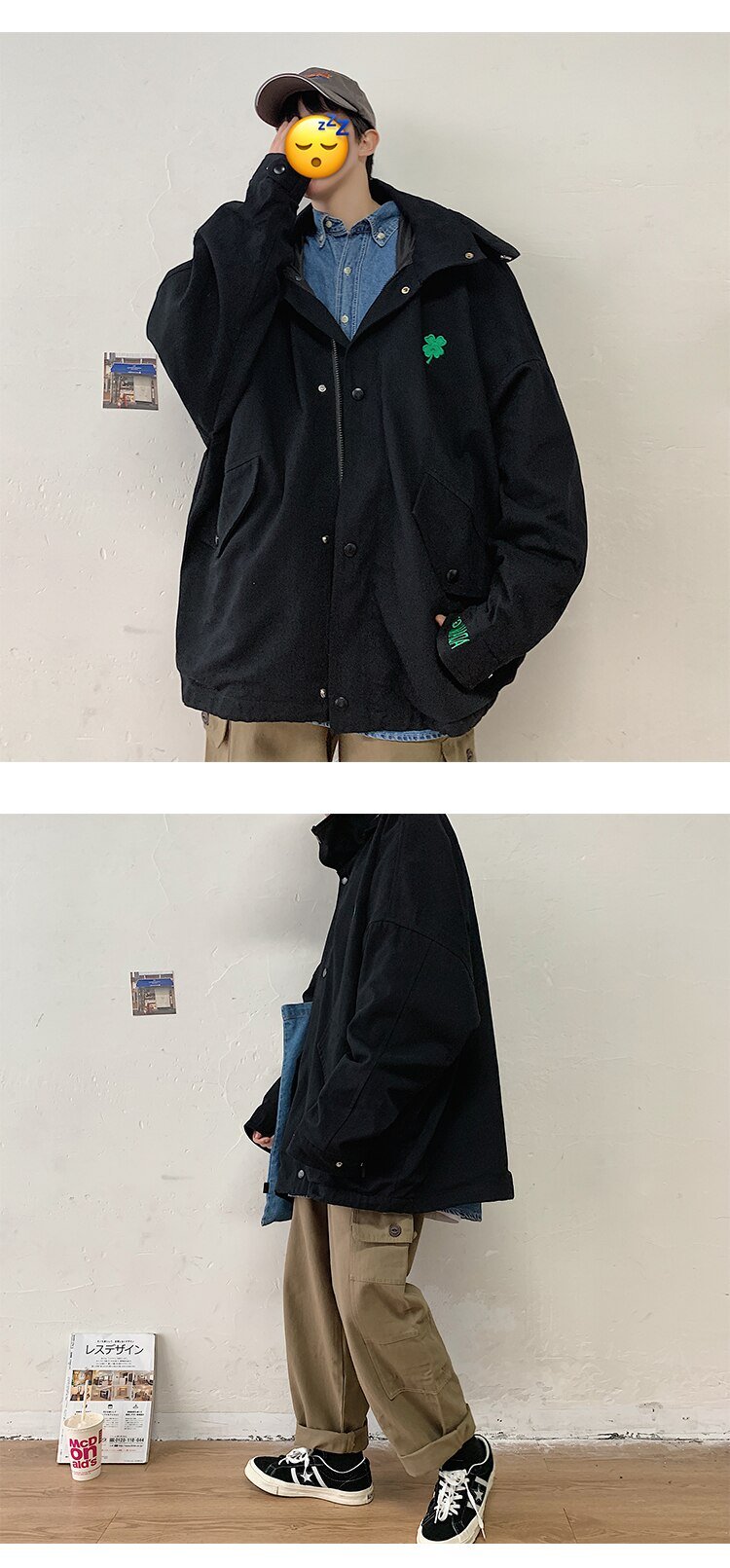2020 new personality fashion embroidered loose casual jacket trend coat men jaket reggae Favourite discount Free shipping