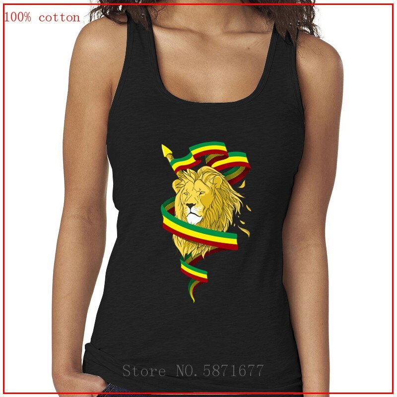 Reggae Lion Zion Rasta Lion tank top women shirts women ladies vest tank tops shirts women brandy melville tops clothes women