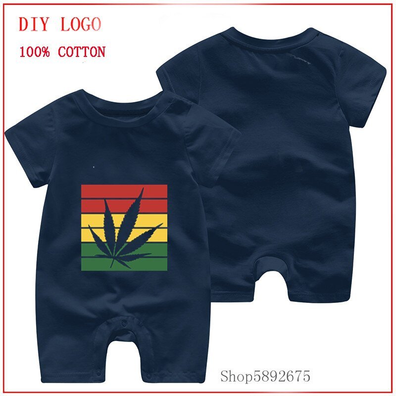 2020 New summer baby boys romper short sleeve rompers newborn baby clothes weed leaf rasta pajamas for baby girl infant clothing 2020 New summer baby boys romper short sleeve rompers newborn baby clothes weed leaf rasta pajamas for baby girl infant clothing