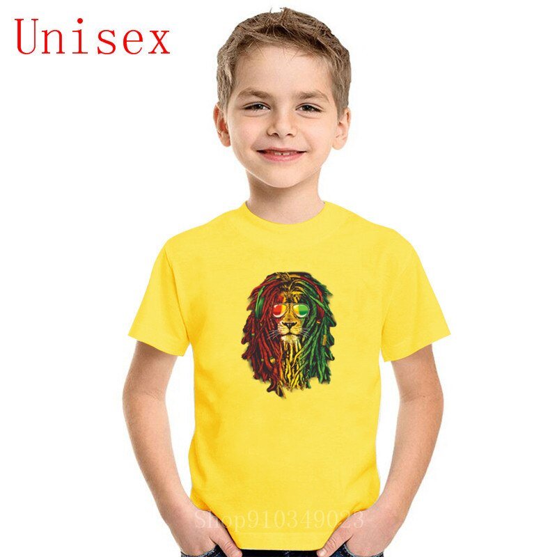 2020 Rasta Vibe lion children tee shirt summer kids Short Sleeves Trendy pop o-neck shirt boy clothes High Quality girl clothes