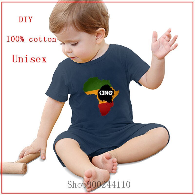 Newborn Summer Rasta Rastafari Lion King African Flag Bodysuits baby Infant Toddler Baby Boy Girl Cotton Romper Jumpsuit Clothes