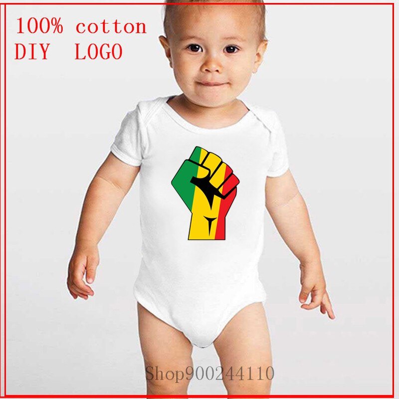 Cute Newborn Rasta Power Children Baby Girl Clothes Baby Bodysuit Infant Beby Jumpsuits Sunsuit Kids Summer Clothing Print 0-24M