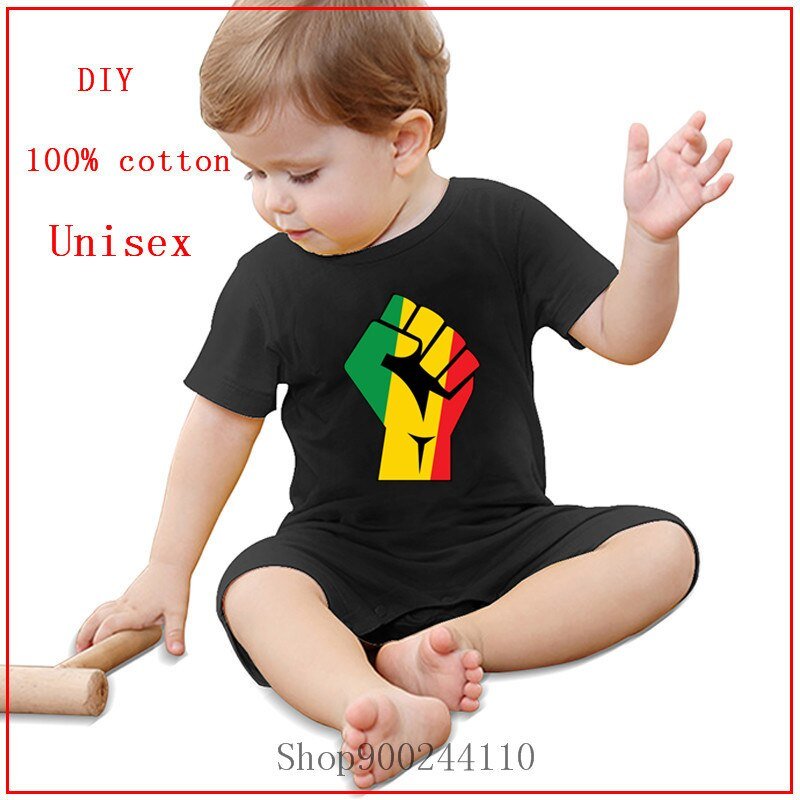 Cute Newborn Rasta Power Children Baby Girl Clothes Baby Bodysuit Infant Beby Jumpsuits Sunsuit Kids Summer Clothing Print 0-24M