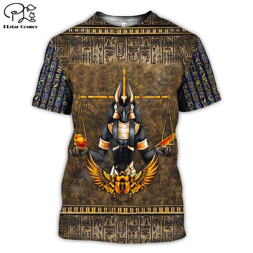 Plstar Cosmos Horus Oude Horus Egyptische God Oog Van Egypte Farao Anubis Gezicht 3d Gedrukt T-shirt Mannen/Vrouwen Unisex streetwear