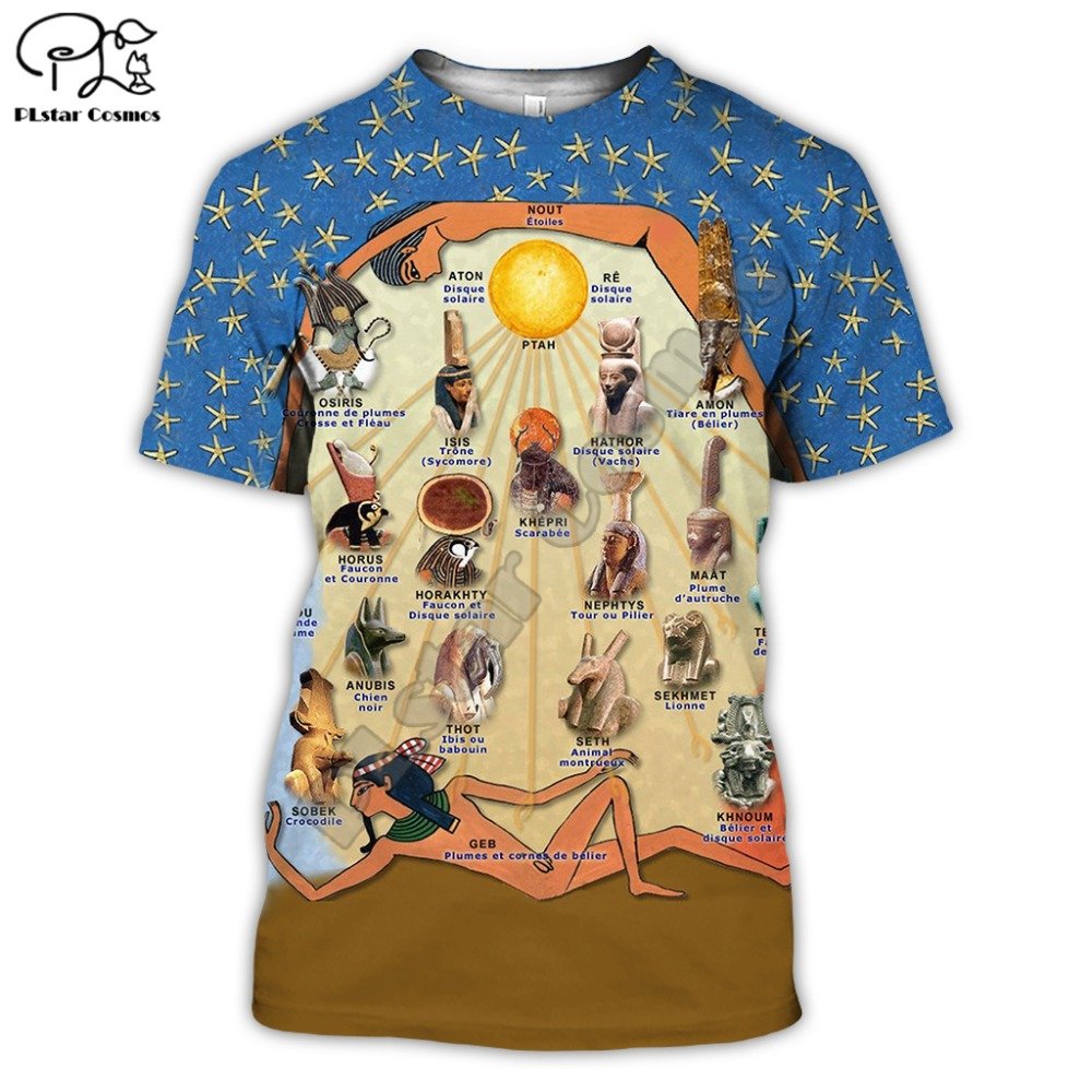 Plstar Cosmos Horus Oude Horus Egyptische God Oog Van Egypte Farao Anubis Gezicht 3d Gedrukt T-shirt Mannen/Vrouwen Unisex streetwear