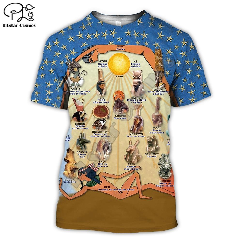 Plstar Cosmos Horus Oude Horus Egyptische God Oog Van Egypte Farao Anubis Gezicht 3d Gedrukt T-shirt Mannen/Vrouwen Unisex streetwear