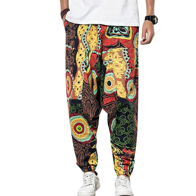 Plaid Gedrukt Casual Harembroek Streetwear Mannen Hip Hop Baggy Broek Vintage Wijde Pijpen Broek Pantalones Hombre Jogger Joggingbroek