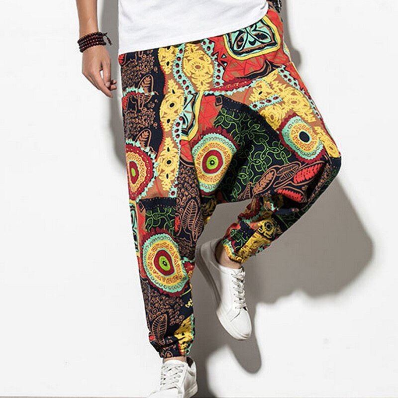 Plaid Gedrukt Casual Harembroek Streetwear Mannen Hip Hop Baggy Broek Vintage Wijde Pijpen Broek Pantalones Hombre Jogger Joggingbroek