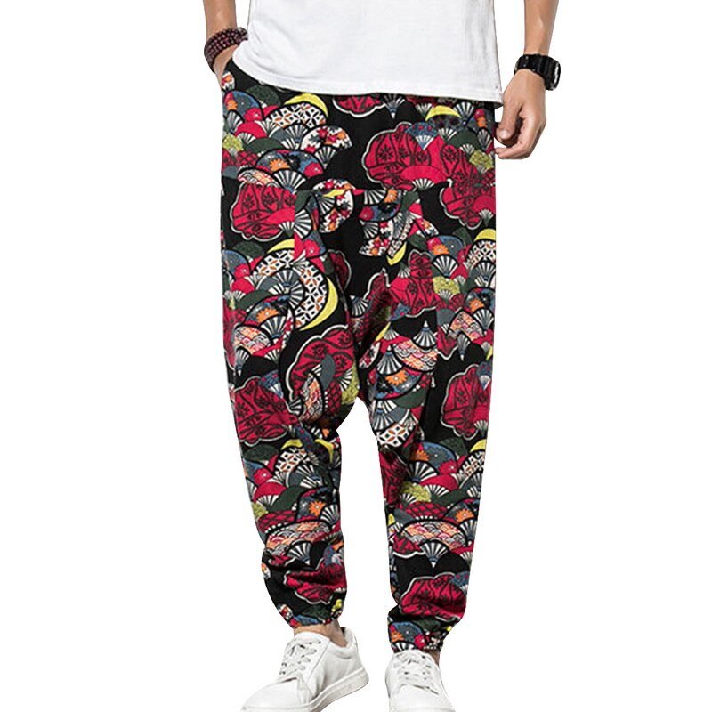 Plaid Gedrukt Casual Harembroek Streetwear Mannen Hip Hop Baggy Broek Vintage Wijde Pijpen Broek Pantalones Hombre Jogger Joggingbroek