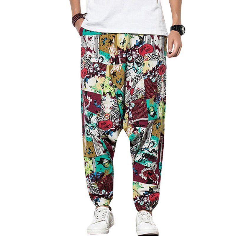 Plaid Gedrukt Casual Harembroek Streetwear Mannen Hip Hop Baggy Broek Vintage Wijde Pijpen Broek Pantalones Hombre Jogger Joggingbroek