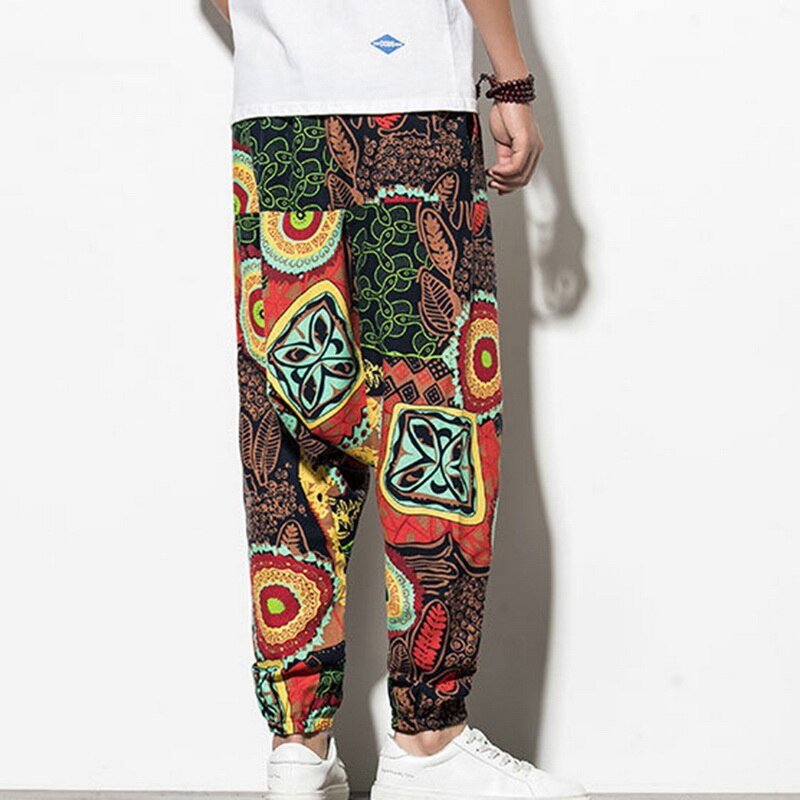 Plaid Gedrukt Casual Harembroek Streetwear Mannen Hip Hop Baggy Broek Vintage Wijde Pijpen Broek Pantalones Hombre Jogger Joggingbroek