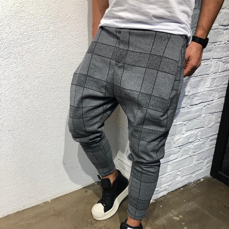 Plaid Gedrukt Casual Harembroek Streetwear Mannen Hip Hop Baggy Broek Vintage Wijde Pijpen Broek Pantalones Hombre Jogger Joggingbroek