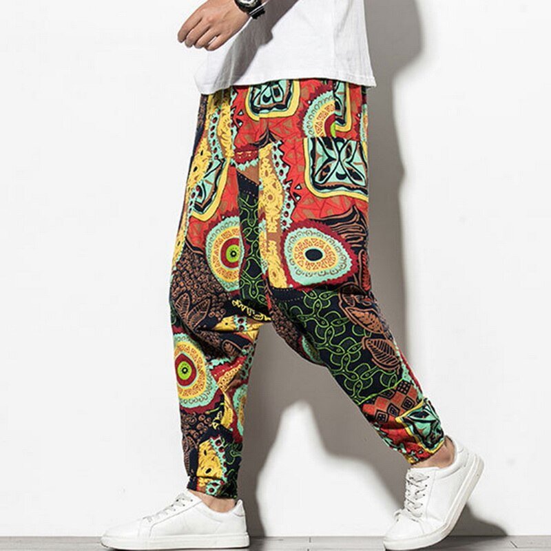 Plaid Gedrukt Casual Harembroek Streetwear Mannen Hip Hop Baggy Broek Vintage Wijde Pijpen Broek Pantalones Hombre Jogger Joggingbroek