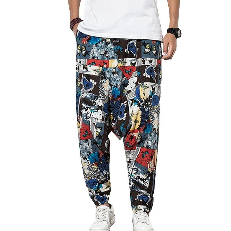 Plaid Gedrukt Casual Harembroek Streetwear Mannen Hip Hop Baggy Broek Vintage Wijde Pijpen Broek Pantalones Hombre Jogger Joggingbroek