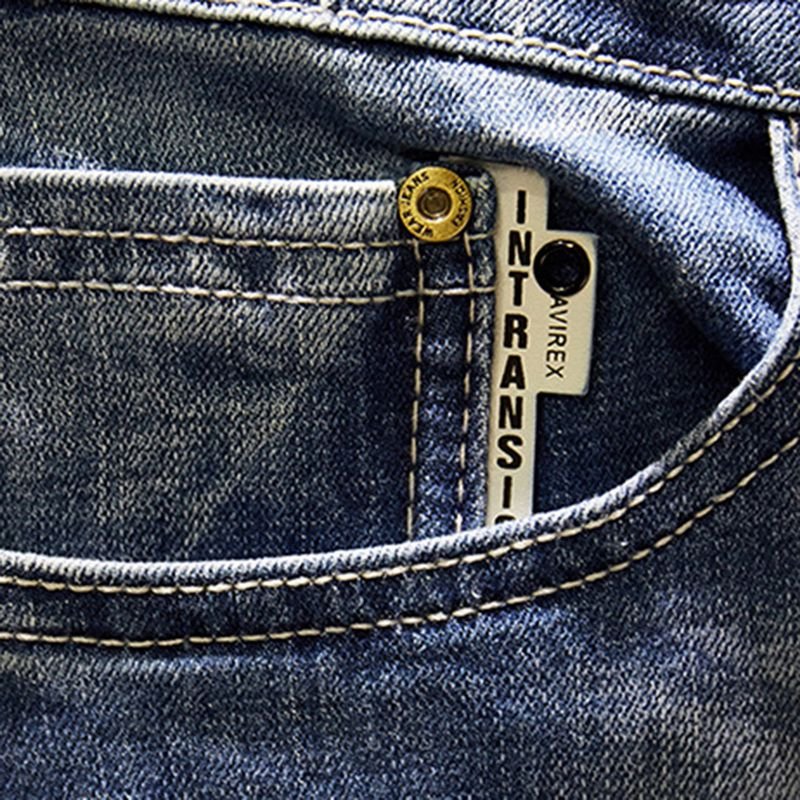 Laamei Heren Jeans Gaten Verzwakte Hiphop Ripped Lichtblauw Skinny Stretch Slanke Streetwear Verontruste Moto Biker Mannelijke Denim Broek