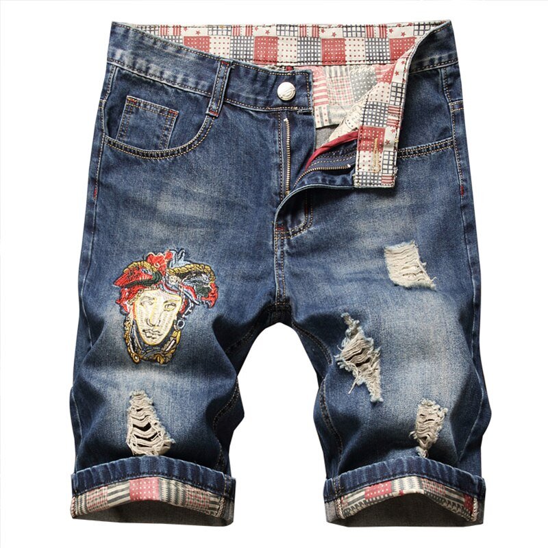 Mannen Jeans Shorts Ripped Stretch Slim Fit Trendy Denim Korte Streetwear Hiphop Verontruste Verzwakte Mannelijke Biker Moto Jeans 38 Mannen Jeans Shorts Ripped Stretch Slim Fit Trendy Denim Korte Streetwear Hiphop Verontruste Verzwakte Mannelijke Biker Moto Jeans 38