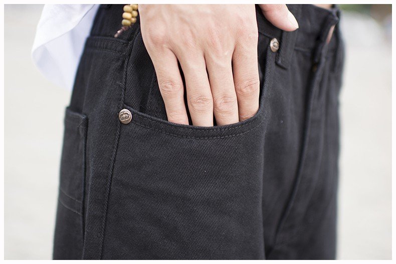 Mannelijke Losse Hip Hop Baggy Jeans Voor Mannen Rechte Ontspannen Fit Skateboard Broek Hiphop Jeans Mens Black Blue Big Size 44 46