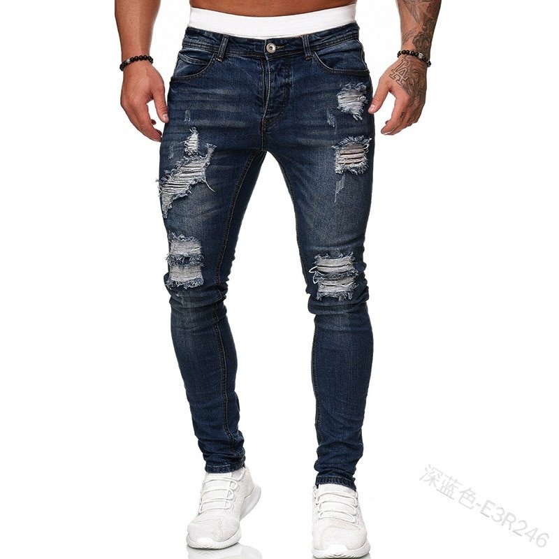 2020 Grote Verkoop Mannen Joggingbroek Sexy Gat Jeans Broek Casual Zomer Herfst Mannelijke Ripped Skinny Broek Slim Biker Outwears broek