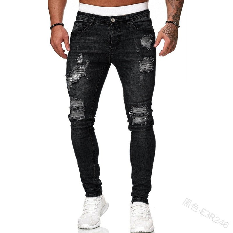 2020 Grote Verkoop Mannen Joggingbroek Sexy Gat Jeans Broek Casual Zomer Herfst Mannelijke Ripped Skinny Broek Slim Biker Outwears broek