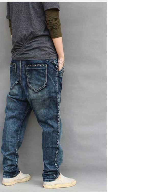Broek mannelijke skinny harembroek plus size lente hiphop jeans mannelijke losse Hiphop harlan 4XL 5XL 6XL Broek mannelijke skinny harembroek plus size lente hiphop jeans mannelijke losse Hiphop harlan 4XL 5XL 6XL