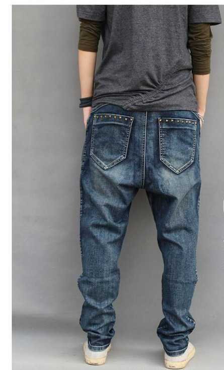 Broek mannelijke skinny harembroek plus size lente hiphop jeans mannelijke losse Hiphop harlan 4XL 5XL 6XL Broek mannelijke skinny harembroek plus size lente hiphop jeans mannelijke losse Hiphop harlan 4XL 5XL 6XL