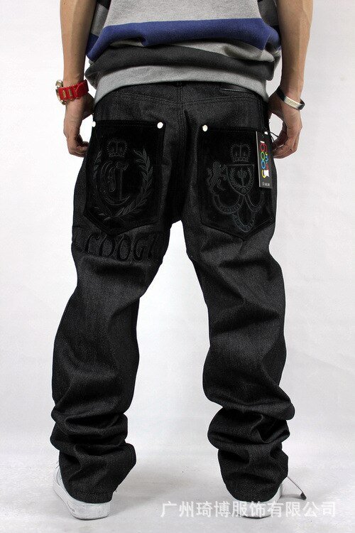 2020 Losse Hiphop Jeans Mannen Gedrukt Jeans Mannen Jurk Grote Werven Tij Rechte Broek Hip-Hop Hiphop hip-Hop Kleding Massaal