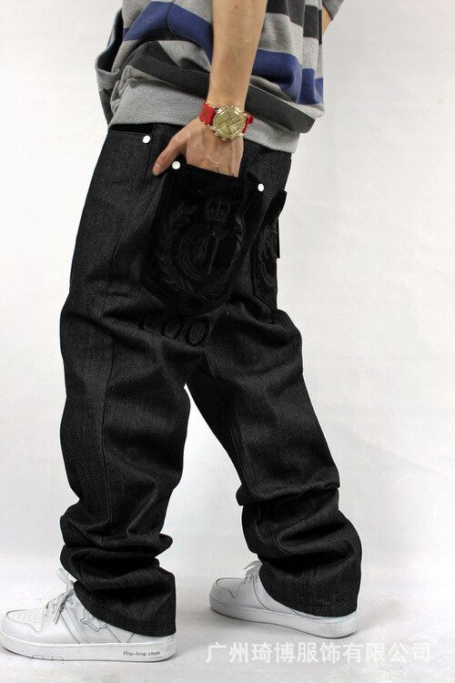 2020 Losse Hiphop Jeans Mannen Gedrukt Jeans Mannen Jurk Grote Werven Tij Rechte Broek Hip-Hop Hiphop hip-Hop Kleding Massaal