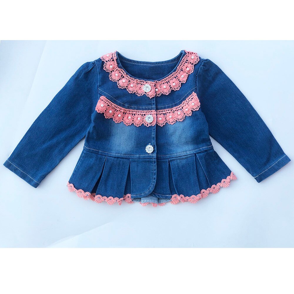 Lente Herfst Baby Meisje Kleding Meisje Denim Kleding Sets 3 Stuks Lange Mouwen T-shirt Jurk Tops Bebe Denim jas En Jeans