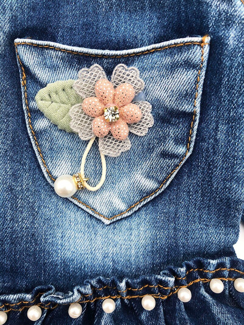 Lente Herfst Baby Meisje Kleding Meisje Denim Kleding Sets 3 Stuks Lange Mouwen T-shirt Jurk Tops Bebe Denim jas En Jeans