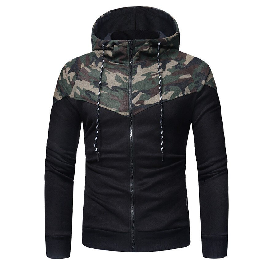 Mannen Camouflage Gedrukt Set 2019 Nieuwe Causale Patchwork Jas Trainingspak Sportkleding Hoodies Sweatshirt Broek Jogger Pak Mannen Camouflage Gedrukt Set 2019 Nieuwe Causale Patchwork Jas Trainingspak Sportkleding Hoodies Sweatshirt Broek Jogger Pak