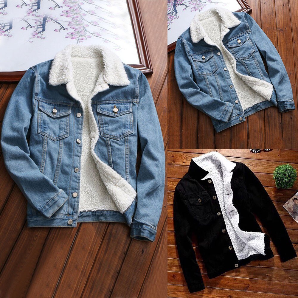 Vrouwen Denim Jassen Met Bont Dame Herfst Winter Denim Jassen Warm Overstuur Jassen Vintage Lange Mouwen Losse Jeans Jas Uitloper