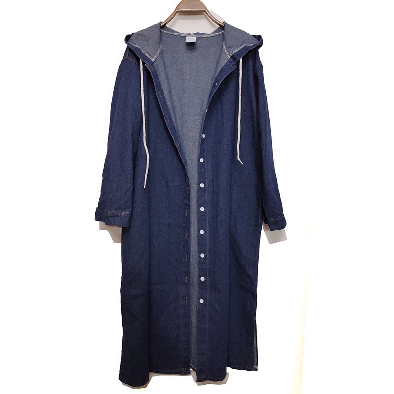 Lange Jeans Jas Vrouwen Hooded Kurtka Jeans Veste Jean Femme Demin Jaqueta Jeans Denim Jas Oversize Vrouwen Plus Size 4xl xxxxl
